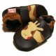 Scarpine morbide - babbucce - fantasia Giraffa marrone