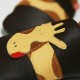 Scarpine morbide - babbucce - fantasia Giraffa marrone