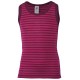 Canottiera bambini in lana seta righe fucsia