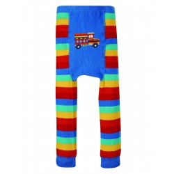 Leggings in maglina di cotone bio - rainbow truck -Frugi