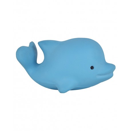 Delfino - 3-in-1 Sonaglio, Massaggiagengive, Gioco da Bagno - 100% Caucciù Naturale