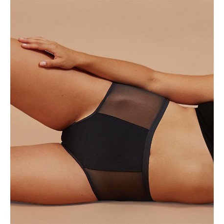 Slip mestruale Flux High-Waist vita alta Black - flusso abbondante