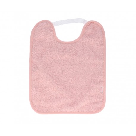 Bavaglino in spugna con lato impermeabile ed elastico - Blush