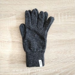 Guanti classici donna in lana rigenerata - grigio melange