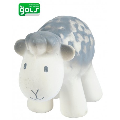 Pecora 3-in-1 Sonaglio, Massaggiagengive, Gioco da Bagno - 100% Caucciù Naturale