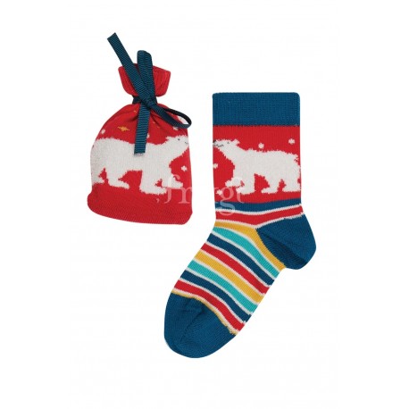 Calzini in cotone biologico Super socks in a bag - Polar Bear