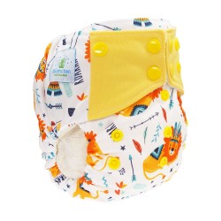 Pannolino AIO tutto in uno in cotone biologico - chiusura bottoni