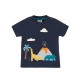 T-shirt maglietta maniche corte Indigo Dinos applique
