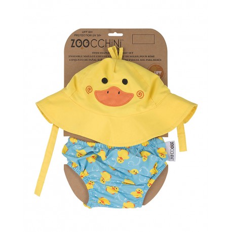 Set Baby Costumino Contenitivo + Cappellino, Anatroccolo - UPF 50+