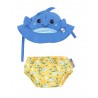 Set Baby Costumino Contenitivo + Cappellino, Balena - UPF 50+