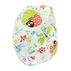 Fitted in cotone biologico Summer meadow taglia unica (3-15 kg) - chiusura velcro