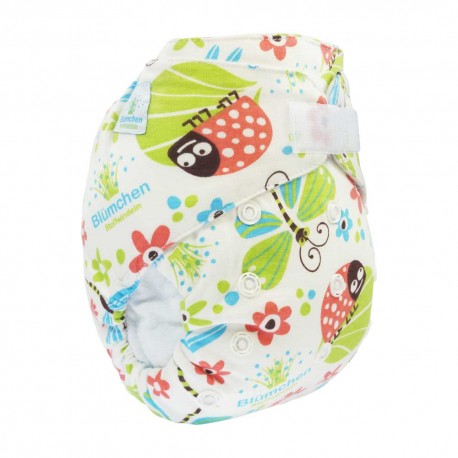 Fitted in cotone biologico Summer meadow taglia unica (3-15 kg) - chiusura velcro