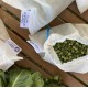 Confezione 5 sacchetti in cotone bio per frutta e verdura