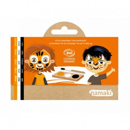 Kit Trucco bio per bambini - 3 colori -Tigre e volpe