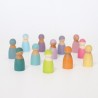12 omini arcobaleno pastello