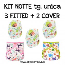 Kit notte pannolini lavabili - foresta e zoo