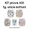 Kit prova 4 pannolini lavabili AIO bottoni - cozy design