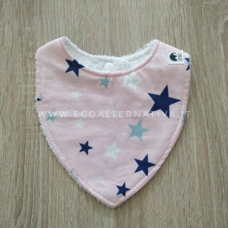 Bavaglino bandana in cotone fatto a mano - stelle - Umbo handmade with love