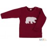 Maglia manica lunga applicazione orso polare cotone bio GOTS interlock 
