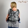 Marsupio ergonomico Regolo Babymonkey original Rainforest verde reverse - spedizione gratuita