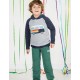 Felpa con cappuccio grigio/blu camper in cotone bio Frugi