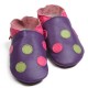 Scarpine morbide - babbucce - fantasia Polka Dots Purple