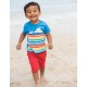 Completo pantaloncini maglietta Porthleven - Sail blue Hippo - Frugi
