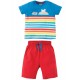 Completo pantaloncini maglietta Porthleven - Sail blue Hippo - Frugi