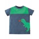 Maglietta Crantock Colour Block - Soft navy Dino - Frugi
