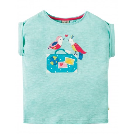 Maglietta Sophia Slub - Seagreen Bird - Frugi