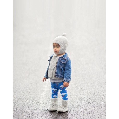 Calzamaglia unisex in cotone BIO con suola antiscivolo - fantasia Drop