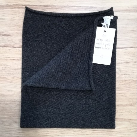 Scaldacollo Ganzo 3 in 1 in cashmere rigenerato - Antracite