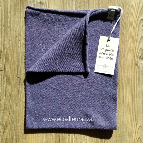 Scaldacollo Ganzo 3 in 1 in cotone rigenerato - viola