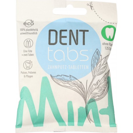 Dentifricio in pastiglie zerowaste - gusto menta senza fluoro