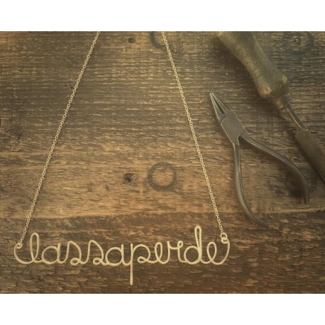Collana mantra "Lassa perde" - Wear your thoughs