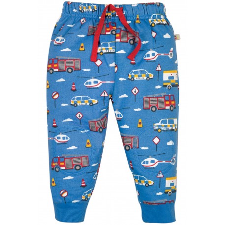 Pantaloni con toppe fantasia bandierine in cotone bio Frugi