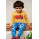 Pantaloni con toppe fantasia bandierine in cotone bio Frugi