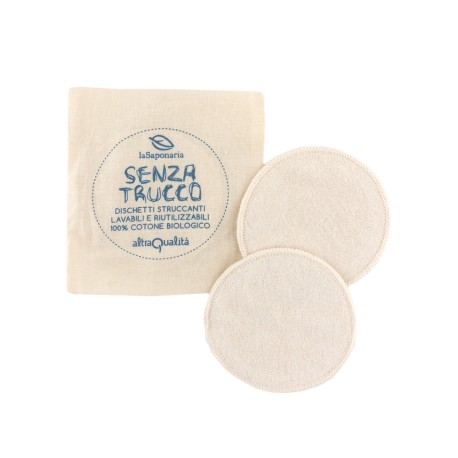 Set 3 dischetti struccanti in cotone bio fairtrade