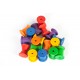 Spolette arcobaleno 18 pz - Grapat - gioco in legno