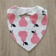 Bavaglino bandana in cotone fatto a mano - pere - Umbo handmade with love