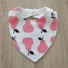 Bavaglino bandana in cotone fatto a mano - pere - Umbo handmade with love