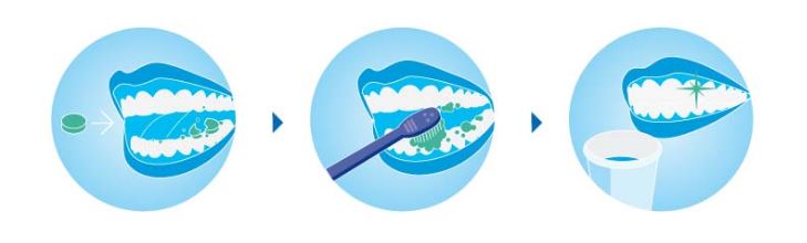 come si usa il dentifricio in pastiglie
